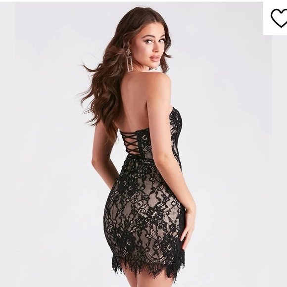 NWT WINDSOR Kailey Lace Corset Mini Party Dress - Picture 3 of 5